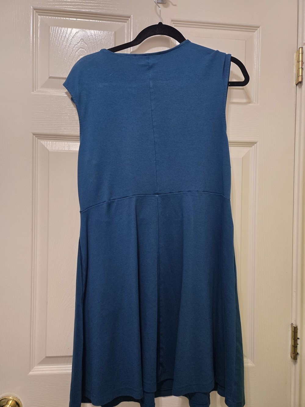New York & Company Teal Scoop Neck Dress